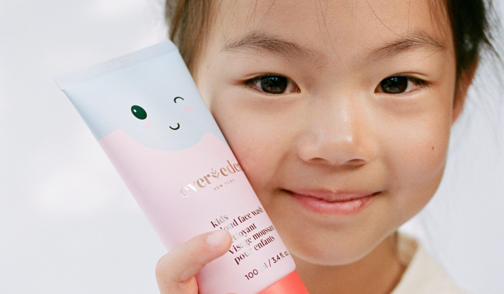 Toy Trends 2025: Girl holding Ever Eden (brand) face wash
