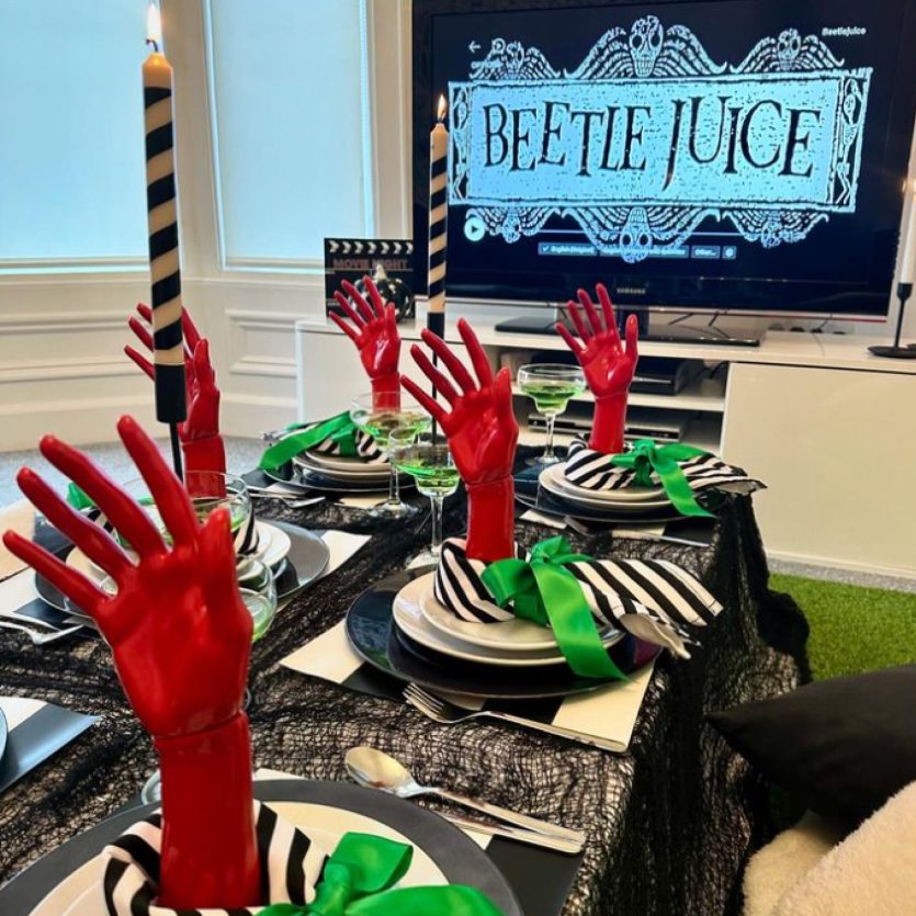 A Beetle Juice inspired tablescape for Autumn 2024 celebrations